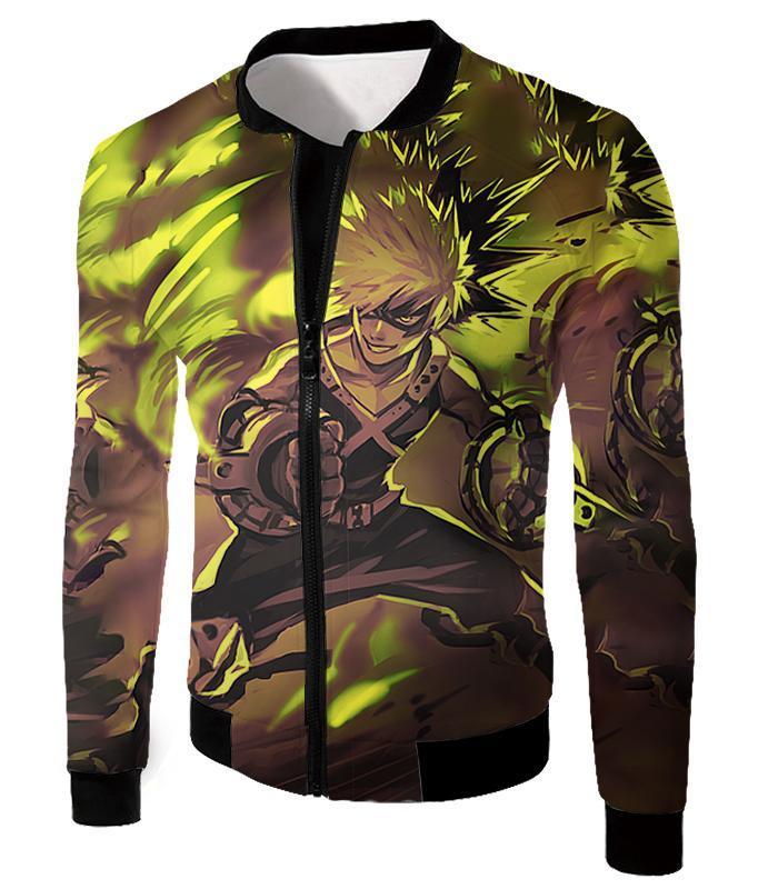 OtakuForm-OP Sweatshirt Jacket / XXS My Hero Academia Explosive Hero Katsuki Bakugo Action Sweatshirt - Anime Sweatshirt