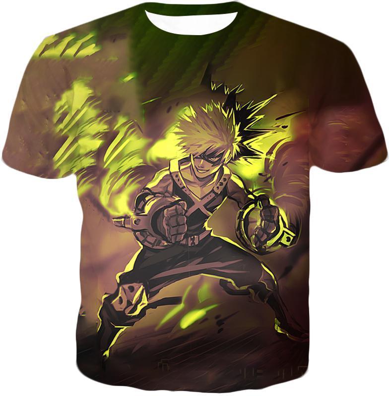 OtakuForm-OP T-Shirt T-Shirt / XXS My Hero Academia Explosive Hero Katsuki Bakugo Action T-Shirt - Anime T-Shirt