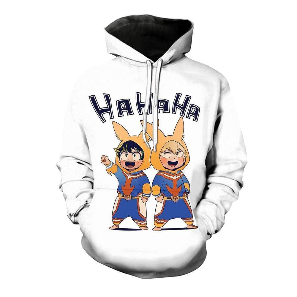 Anime Merchandise Hoodie M My Hero Academia Hoodie - Izuku & Katsuki in Mascot Uniforms Hoodie