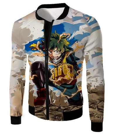 OtakuForm-OP Hoodie Jacket / XXS My Hero Academia Hoodie - My Hero Academia Izuki Midoriya Plus Ultra Awesome One for All Action Promo Hoodie