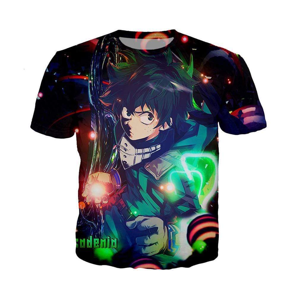Anime Merchandise T-Shirt M My Hero Academia Shirt - Izuku Powering Up T-Shirt
