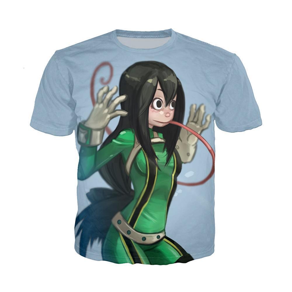 Anime Merchandise T-Shirt M My Hero Academia Shirt - Tsuyu T-Shirt