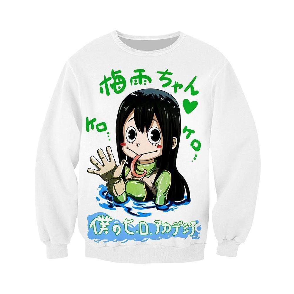 Anime Merchandise Sweatshirt M My Hero Academia Sweatshirt - Chibi Tsuyu Sweatshirt