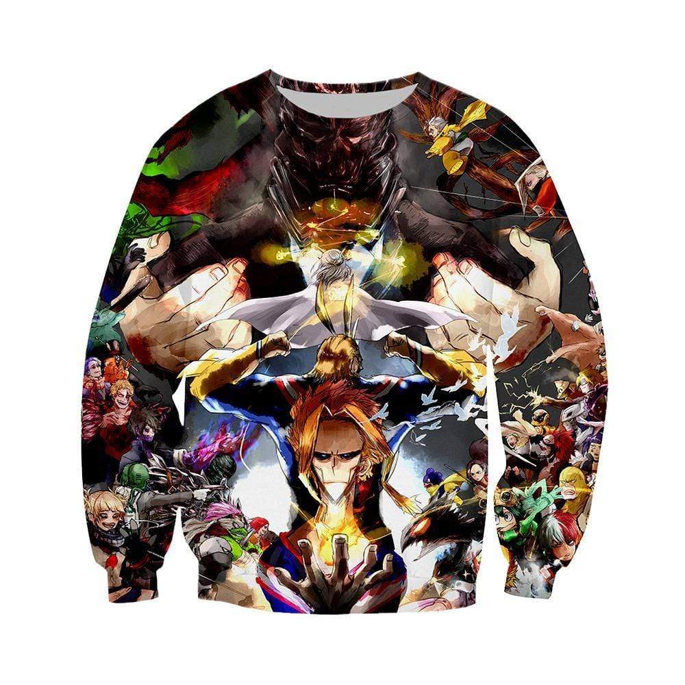 Anime Merchandise Sweatshirt M My Hero Academia Sweatshirt - Heroes Battle Sweatshirt