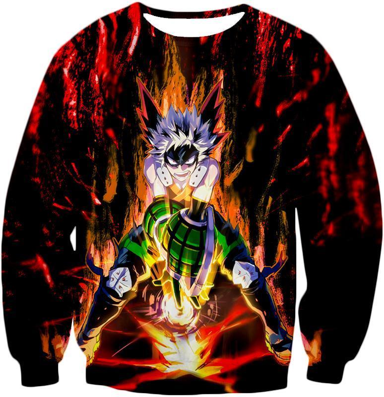 OtakuForm-OP Sweatshirt Sweatshirt / XXS My Hero Academia Sweatshirt - My Hero Academia Awesome Explosion Quirk Hero Bakugo Katsuki Ultimate Action Sweatshirt