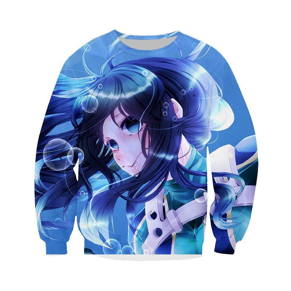 Anime Merchandise Sweatshirt M My Hero Academia Sweatshirt - Tsuyu Underwater Sweatshirt
