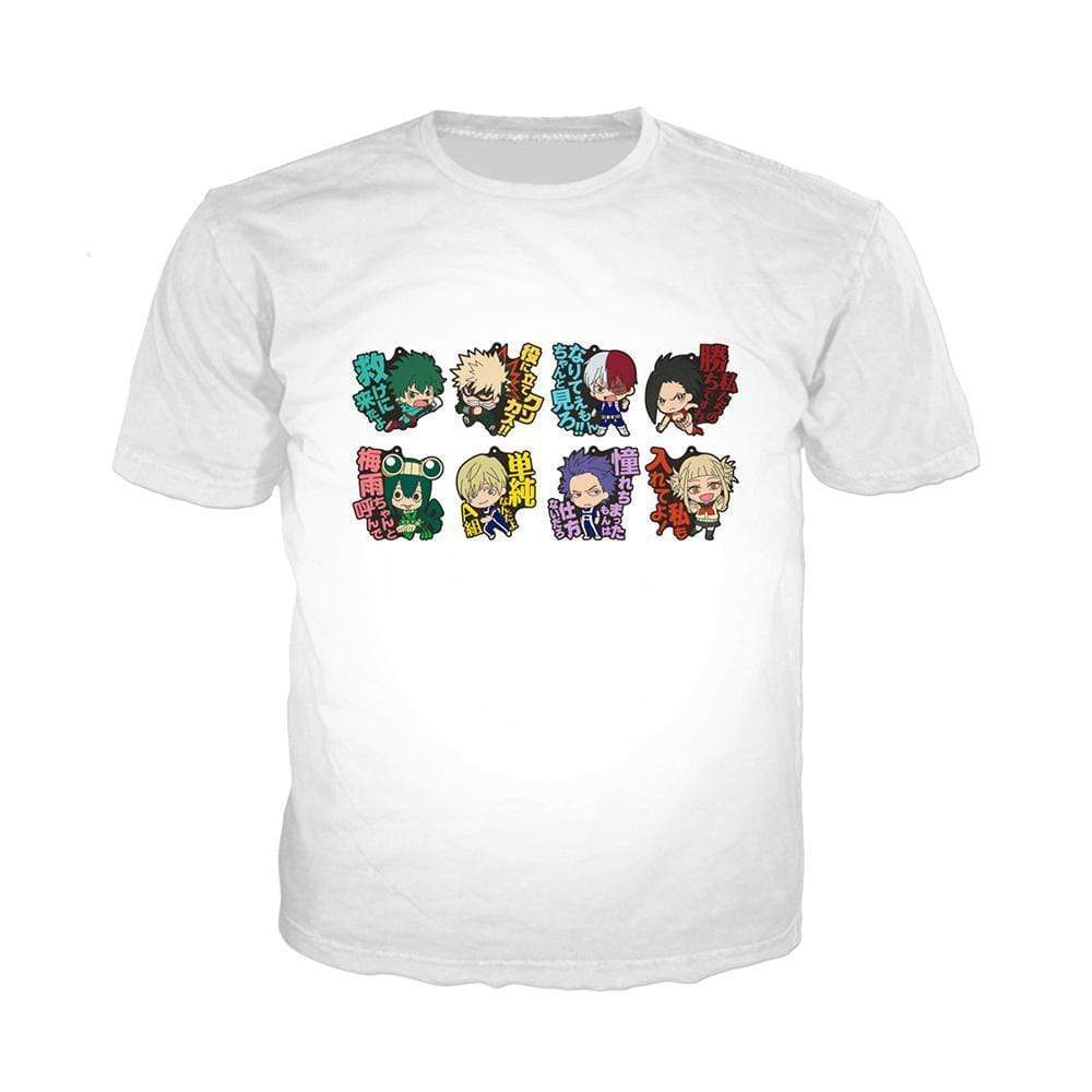 Anime Merchandise T-Shirt M My Hero Academia T-Shirt - Chibi Style T-Shirt