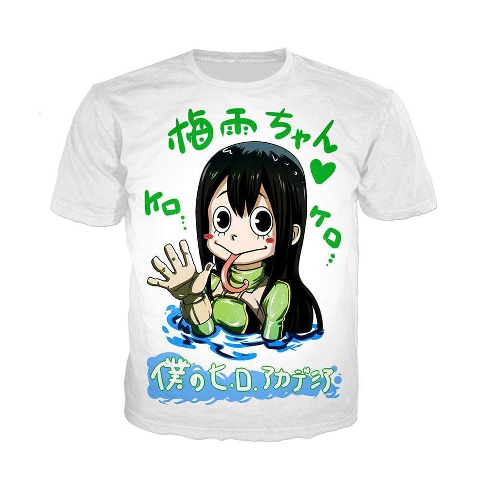 Anime Merchandise T-Shirt M My Hero Academia T-Shirt - Chibi Tsuyu T-Shirt