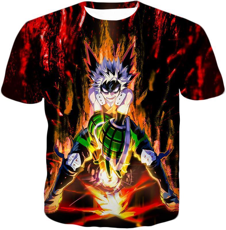 OtakuForm-OP T-Shirt T-Shirt / XXS My Hero Academia T-Shirt - My Hero Academia Awesome Explosion Quirk Hero Bakugo Katsuki Ultimate Action T-Shirt