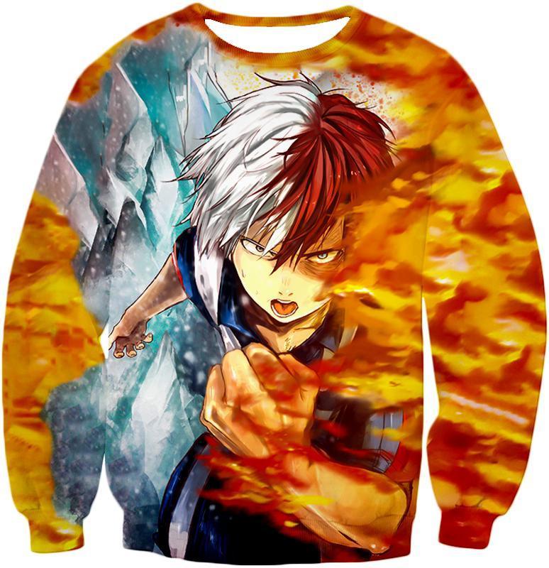 OtakuForm-OP T-Shirt Sweatshirt / XXS My Hero Academia T-Shirt - My Hero Academia Favourite Anime Hero Shoto Todoroki Awesome Half Cold Half Hot  T-Shirt