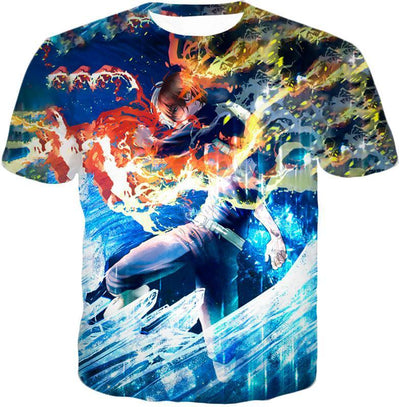 OtakuForm-OP T-Shirt T-Shirt / XXS My Hero Academia T-Shirt - My Hero Academia Incredible Todoroki Shoto Battle Action Ultimate Anime  T-Shirt
