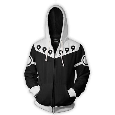 OtakuForm-OP Cosplay Jacket Zip Up Hoodie / XS Naruto 6 Paths Black Zip Up Hoodie Jacket