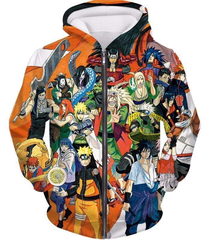 OtakuForm-OP Hoodie Zip Up Hoodie / XXS Naruto All Characters Hoodie