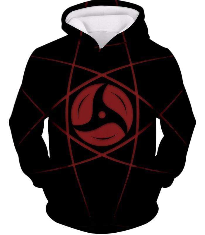 OtakuForm-OP T-Shirt Hoodie / XXS Naruto Cool Mangekyou Sharingan Printed Black T-Shirt