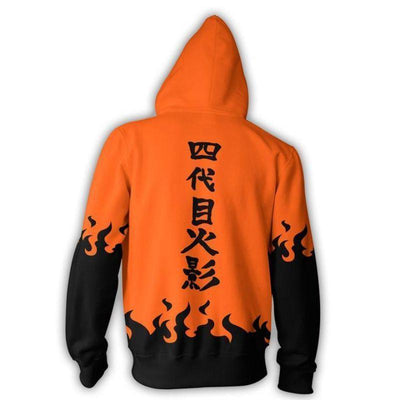 OtakuForm-Naruto Zip Up Hoodie XXS Naruto Cosplay Hoodie - Minato Namikaze Hokage Orange Zip Up Hoodie Jacket