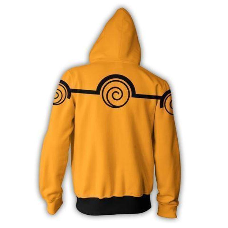 OtakuForm-Naruto Zip Up Hoodie XXS / Pull Over Hoodie Naruto Hoodie Jackets - Naruto Hoodie Nine Tails Charka Mode Orange Hoodie