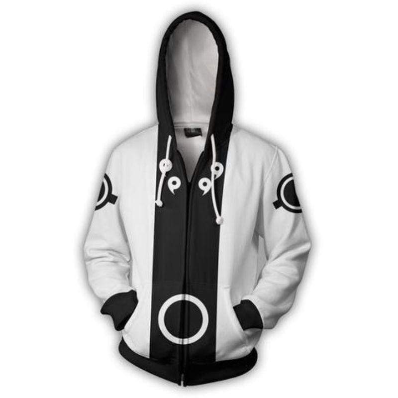 OtakuForm-Naruto Zip Up Hoodie XXS Naruto Hoodie - Naruto Hoodie Sage of Six Paths White Hoodie Jacket