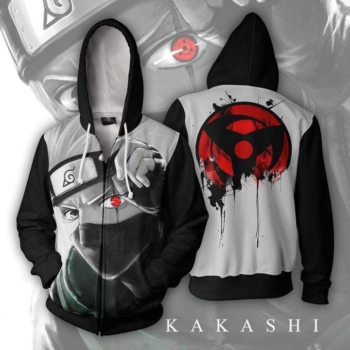 OtakuForm-OP Cosplay Jacket Zip Up Hoodie / XS Naruto Hoodies - Hatake Kakashi Sharingan Zip Up Hoodie Jacket
