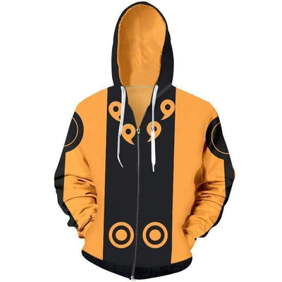 OtakuForm-Naruto Zip Up Hoodie XXS Naruto Hoodies - Naruto Nine Tail Chakra Mode Zip Up Hoodie Jacket