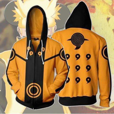 OtakuForm-OP Cosplay Jacket Zip Up Hoodie / XS Naruto Kurama Zip Up Hoodie Jacket
