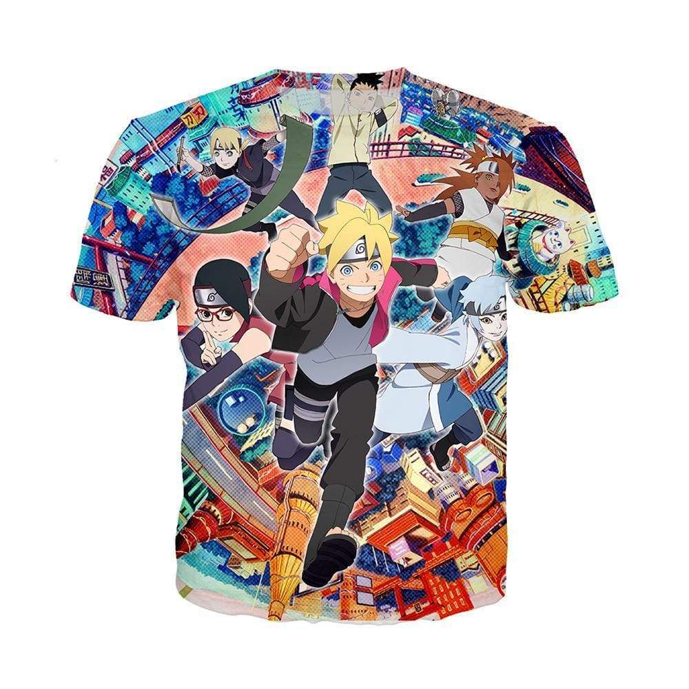 Anime Merchandise T-Shirt M Naruto Shirt  - Boruto Running T-Shirt