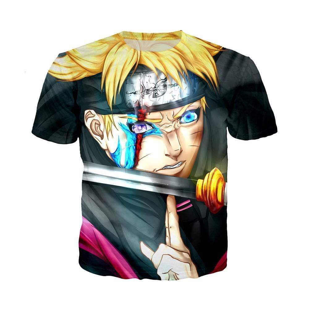 Anime Merchandise T-Shirt M Naruto Shirt  - Boruto with Jougan Eye T-Shirt