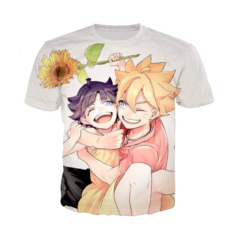 Anime Merchandise T-Shirt M Naruto Shirt  - Himawari with Boruto T-Shirt