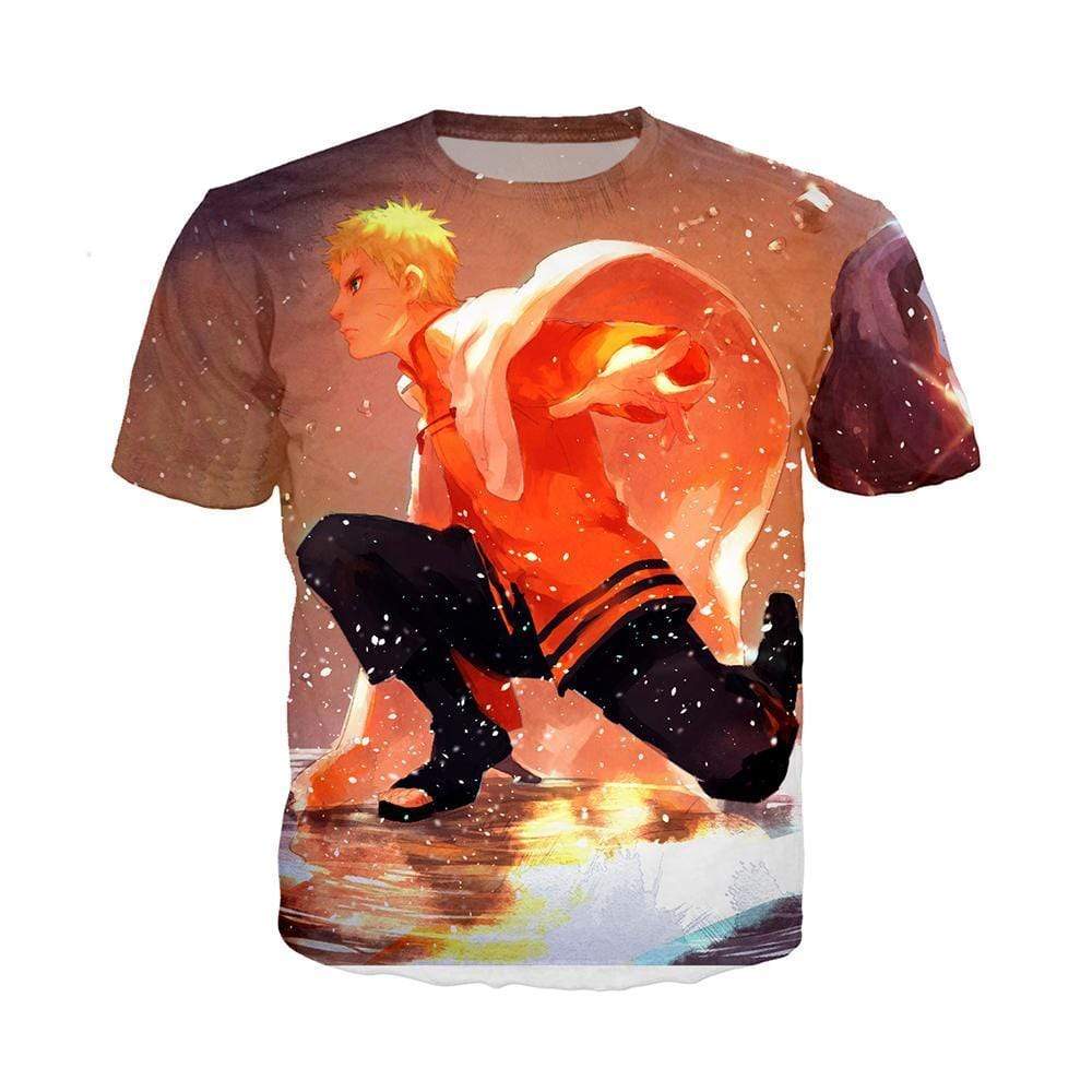 Anime Merchandise T-Shirt M Naruto Shirt  - Hokage Naruto T-Shirt