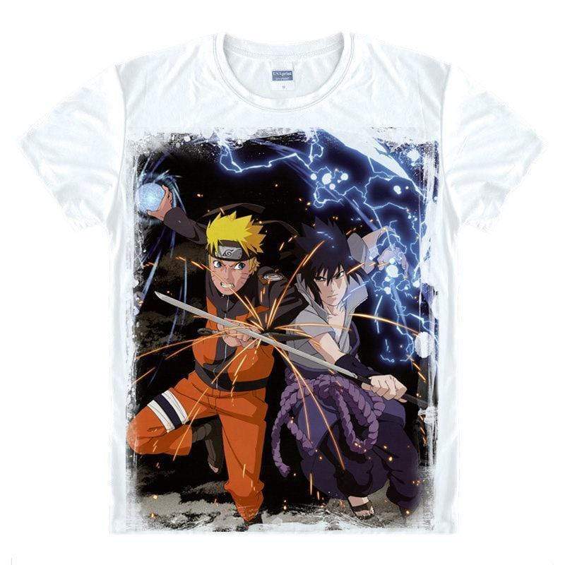 Anime Merchandise T-Shirt M Naruto Shirt  - Naruto and Sasuke T-Shirt