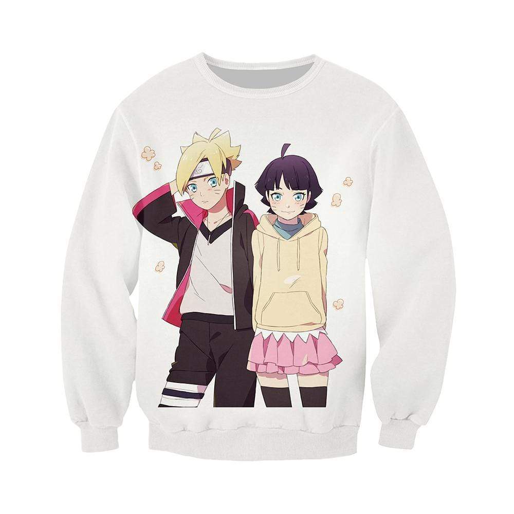 Anime Merchandise Sweatshirt M Naruto Sweatshirt  - Boruto and Himawari Sweatshirt