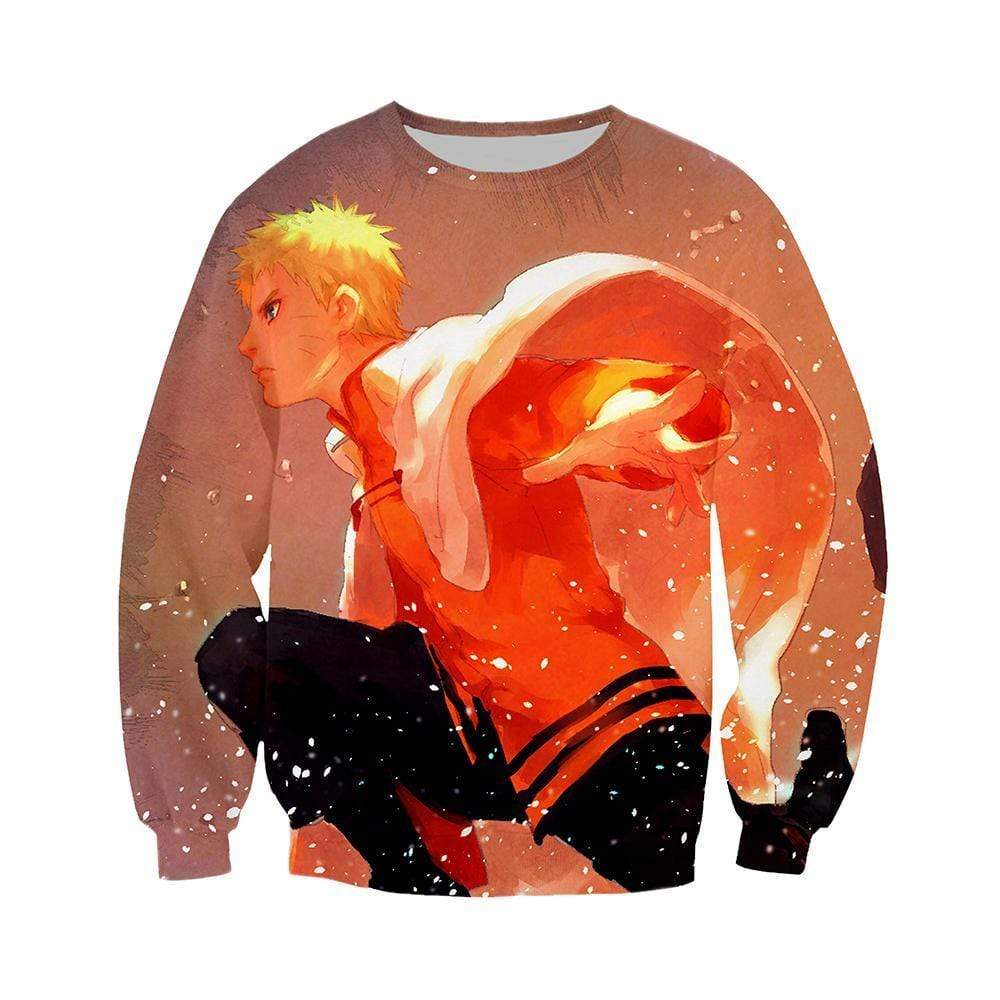Anime Merchandise Sweatshirt M Naruto Sweatshirt  - Hokage Naruto Sweatshirt