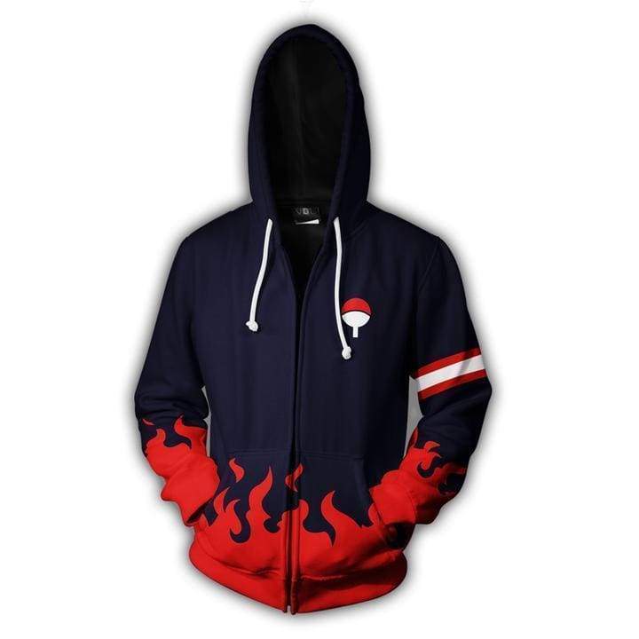 OtakuForm-OP Cosplay Jacket Zip Up Hoodie / XS Naruto Uchiha Clan Zip Up Hoodie Jacket