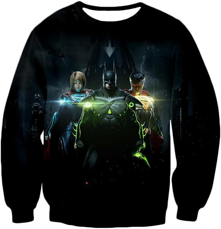 Otakuform-OP Zip Up Hoodie Sweatshirt / XXS Next Generation Ultimate DC Heroes HD Graphic Black Zip Up Hoodie