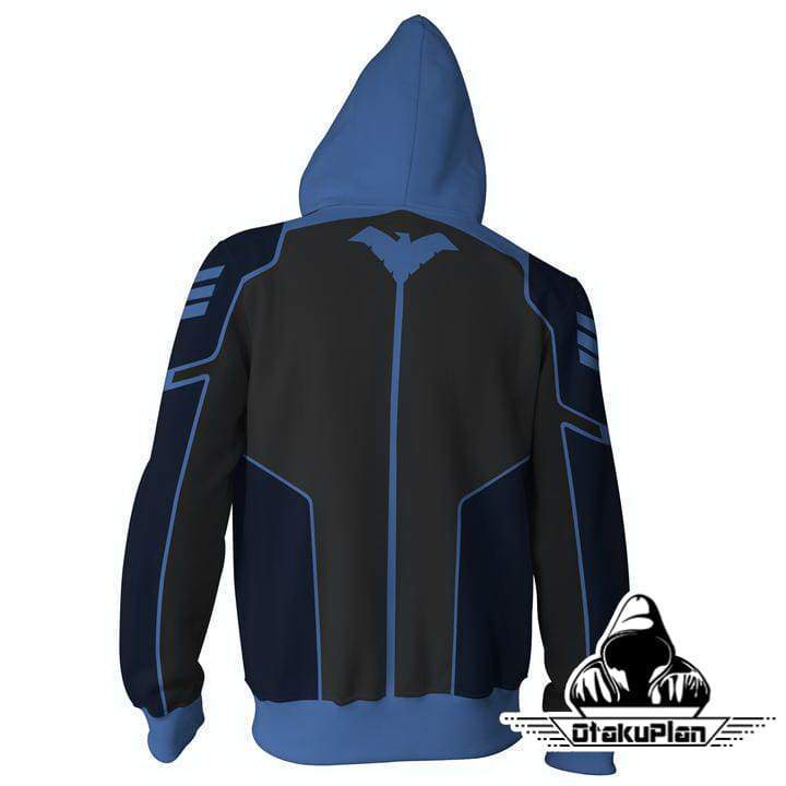 OtakuForm-OP Cosplay Jacket Zip Up Hoodie / US XS (Asian S) Nightwing Blue Zip Up Hoodie Jacket