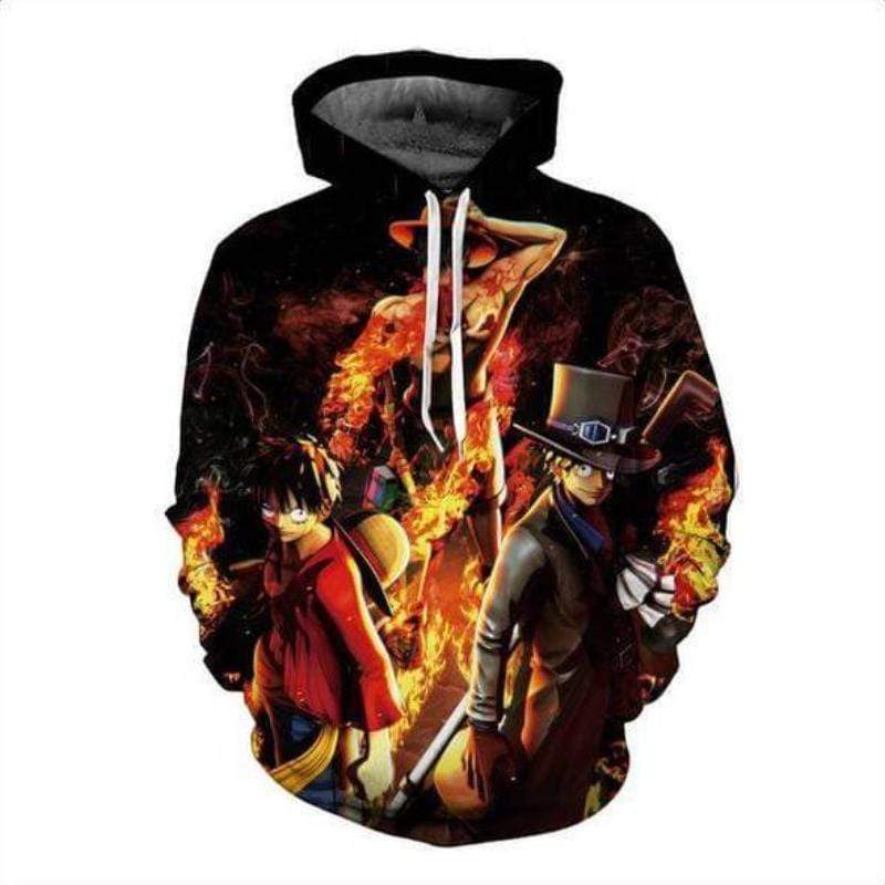 One Piece Hoodie XXS One Piece Hoodie - Luffy Ace Sabo 3D Graphic Hoodie