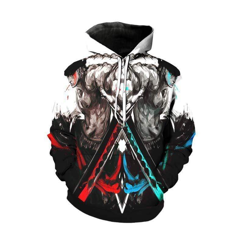 One Piece Hoodie XXS / Pull Over hoodie One Piece Hoodie - Mirrored Zoro One Piece Hoodie
