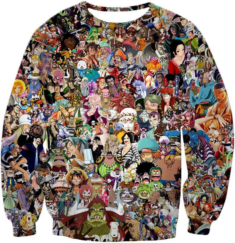 OtakuForm-OP Hoodie Sweatshirt / XXS One Piece Hoodie - One Piece Anime One Piece All in One Characters Hoodie