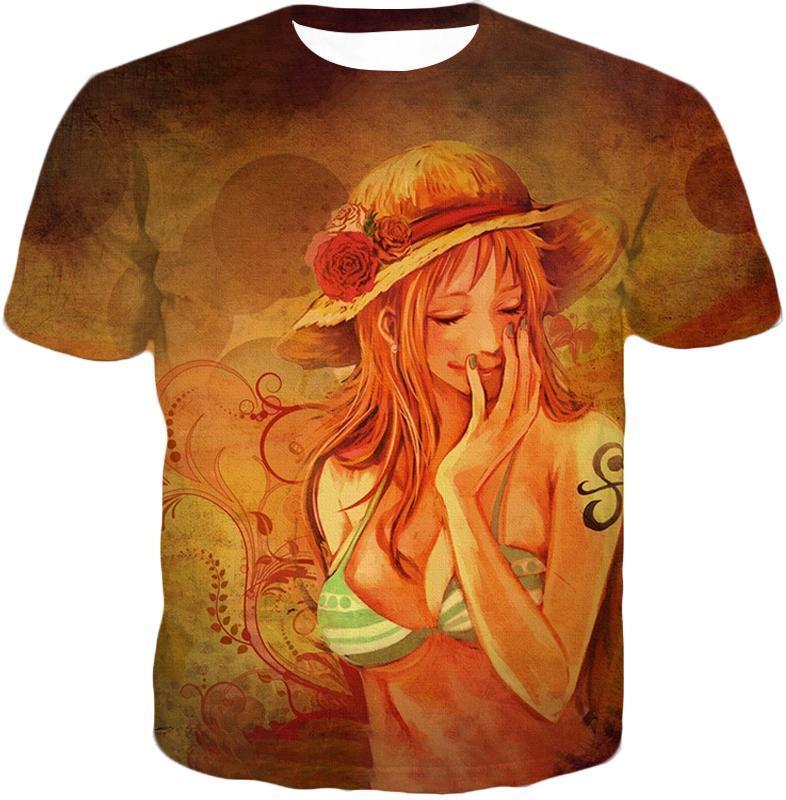 OtakuForm-OP Hoodie T-Shirt / XXS One Piece Hoodie - One Piece Super Hot Pirate Thief Nami Sketch Print Hoodie