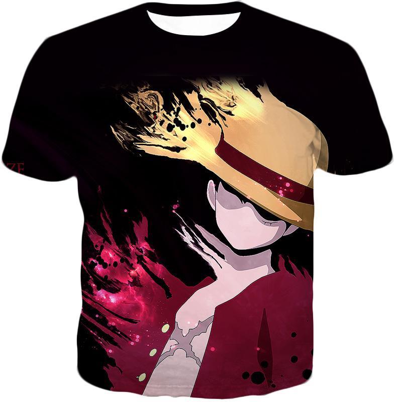 OtakuForm-OP Hoodie T-Shirt / XXS One Piece Hoodie - One Piece Super Pirate Captain Straw Hat Luffy Black Hoodie