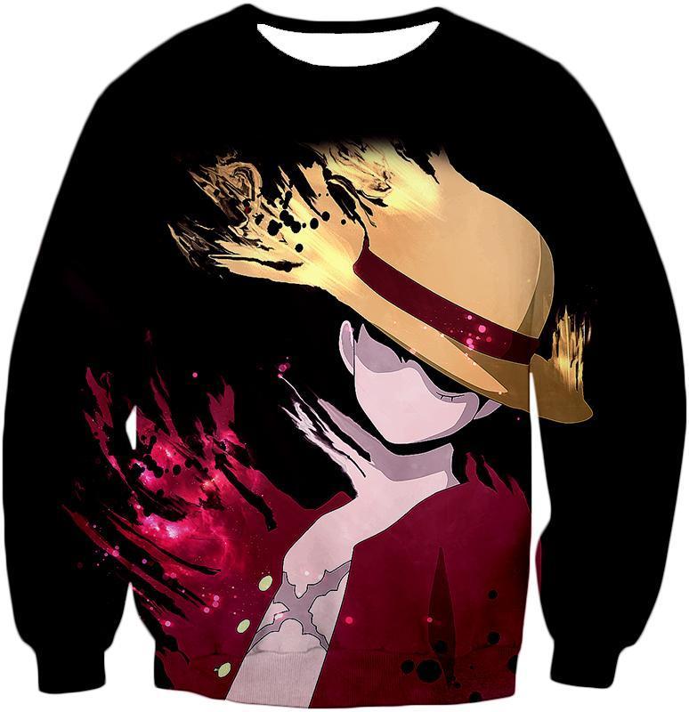 OtakuForm-OP Hoodie Sweatshirt / XXS One Piece Hoodie - One Piece Super Pirate Captain Straw Hat Luffy Black Hoodie