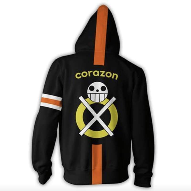 OtakuForm-OP Cosplay Jacket Zip Up Hoodie / XS One Piece Hoodie - Trafalgar Law Corazon Jacket