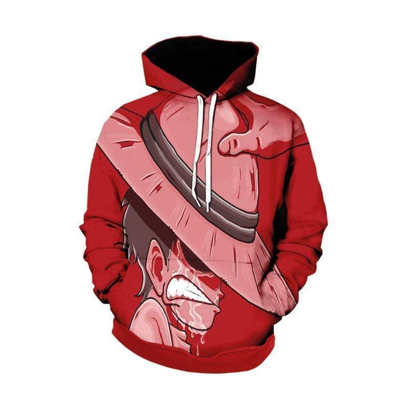 One Piece Hoodie XXS / Pull Over hoodie One Piece Shanks and Young Luffy - One Piece  Zip Up Hoodie Jacket