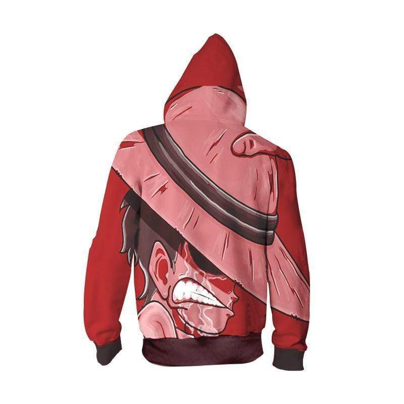 One Piece Hoodie XXS / Pull Over hoodie One Piece Shanks and Young Luffy - One Piece  Zip Up Hoodie Jacket