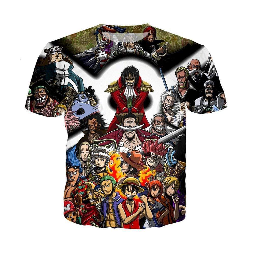 Anime Merchandise T-Shirt M One Piece Shirt - Characters Collage T-Shirt