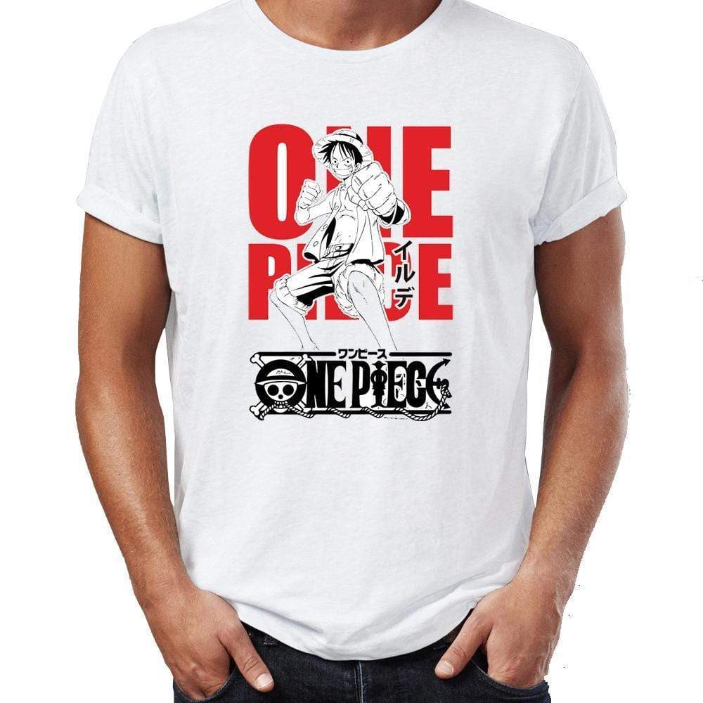 Anime Merchandise T-Shirt M One Piece Shirt - Luffy Over Title T-Shirt