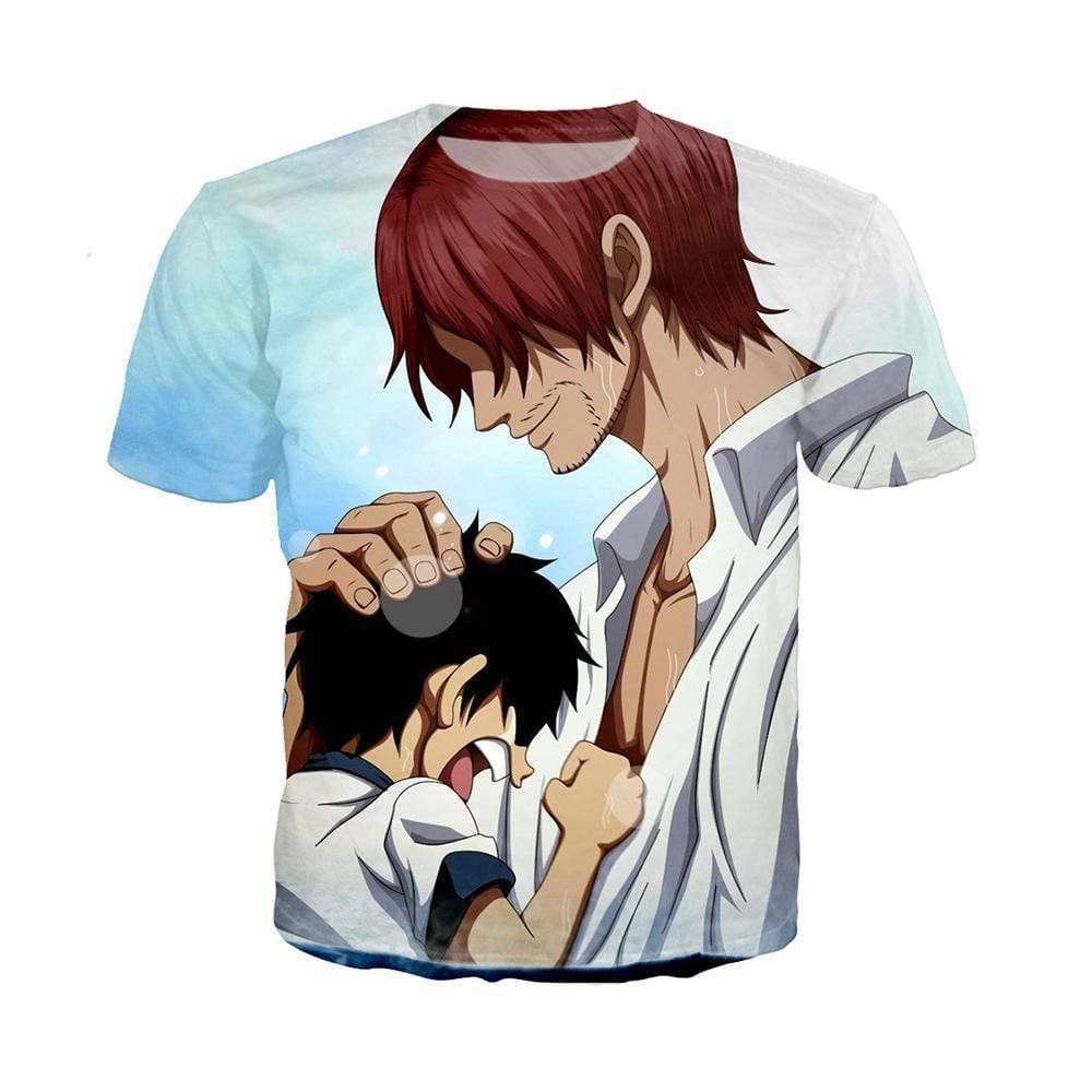 Anime Merchandise T-Shirt M One Piece Shirt - Shanks Saving Luffy T-Shirt
