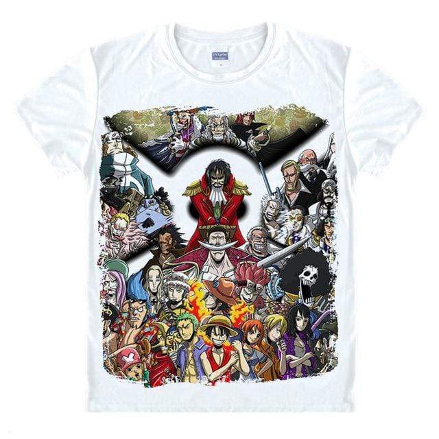 Anime Merchandise T-Shirt M One Piece Shirts - Characters Collage T-Shirt