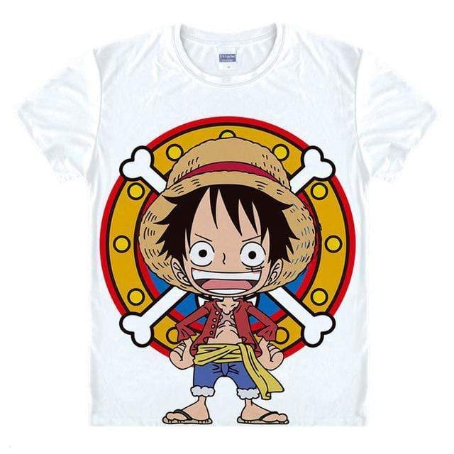Anime Merchandise T-Shirt M One Piece Shirts - Chibi Luffy T-Shirt