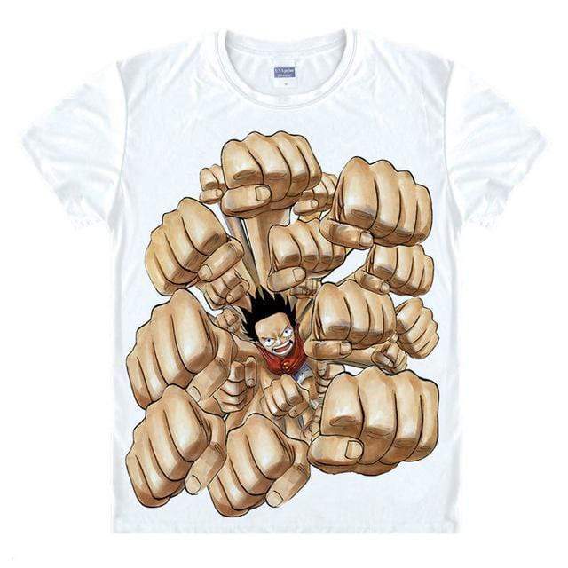 Anime Merchandise T-Shirt M One Piece Shirts - Gomu Gomu no Shottogan T-Shirt