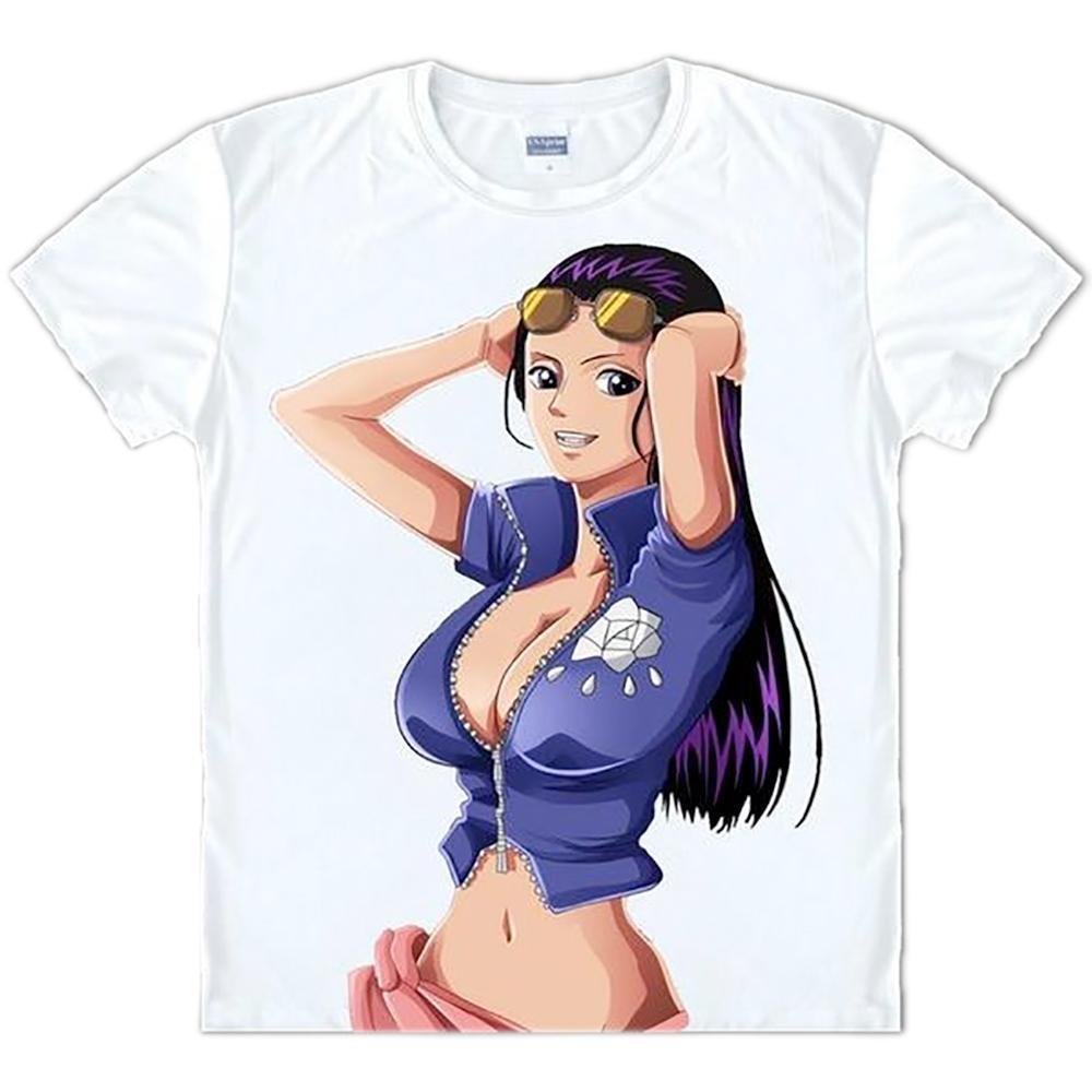 Anime Merchandise T-Shirt M One Piece Shirts - Sexy Nico Robin T-Shirt